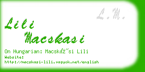 lili macskasi business card